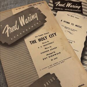 Fred Waring Choral Arrangement Sheet Music x 2 booklets